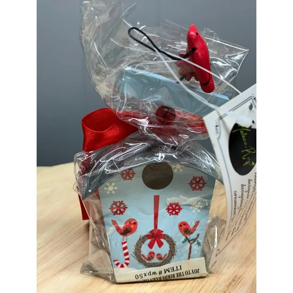 Cardinal Christmas Ornament | Joy to the Birds Barn House | Helena Rags Design